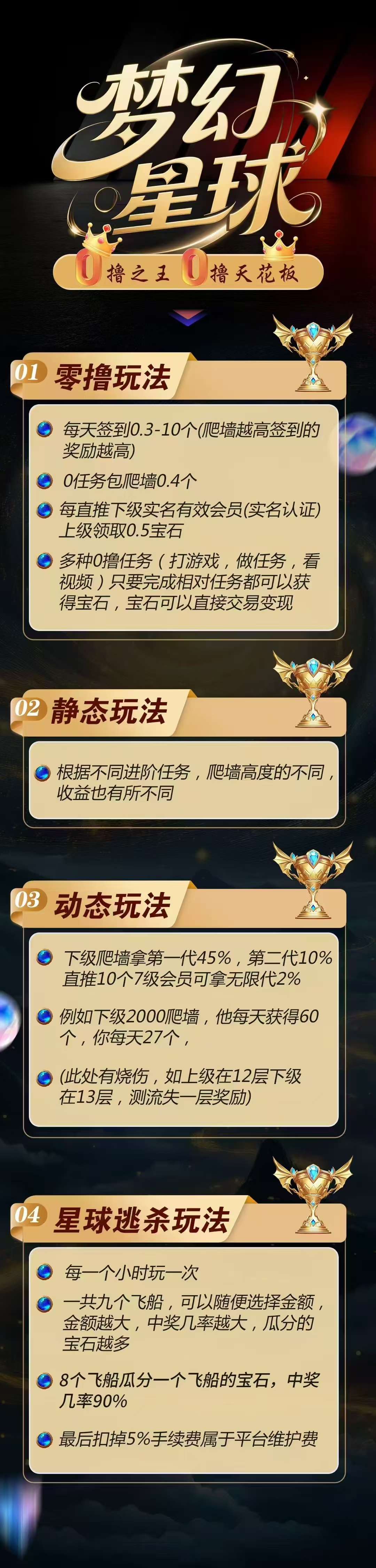 梦幻星球首码，白嫖爬墙，没广告，保底收益高