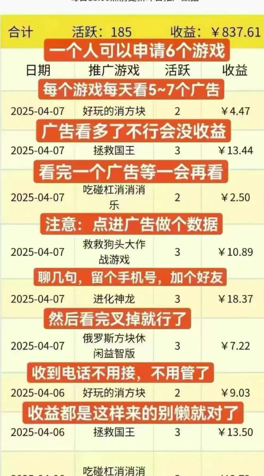 友梦联盟 微信小游戏，不玩游戏，只看广告撸现金(6)