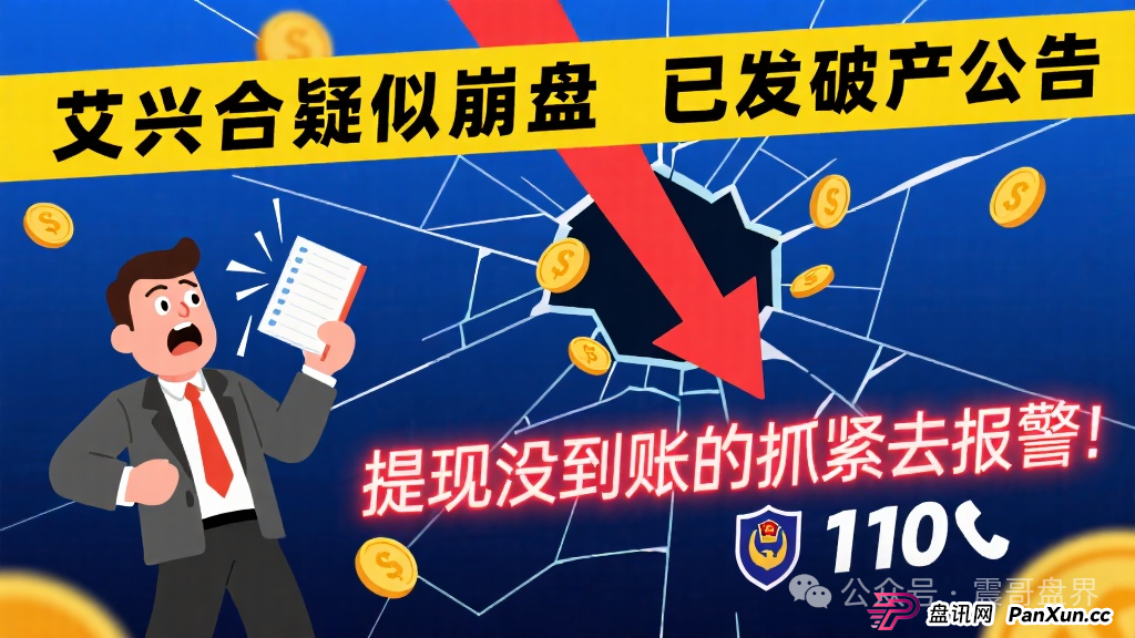 艾兴合疑似崩盘，已发破产公告，提现没到账的抓紧去报警！(1)